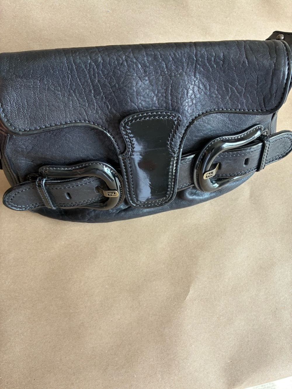 Fendi Pebbled and Patent Small Leather Bag - Picture 3 of 13